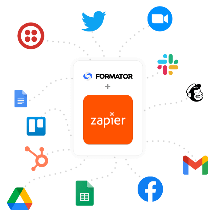 Intégration de Zapier sur Formator.io