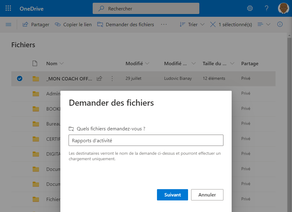 comment mettre des fichiers sur onedrive