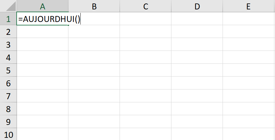 comment afficher la date du jour automatiquement dans excel